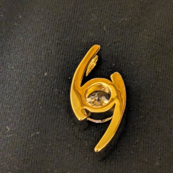 Lia Sophia Gold Tone Starlight Clear Cubic Zirconia Slide Pendant - Picture 3 of 3